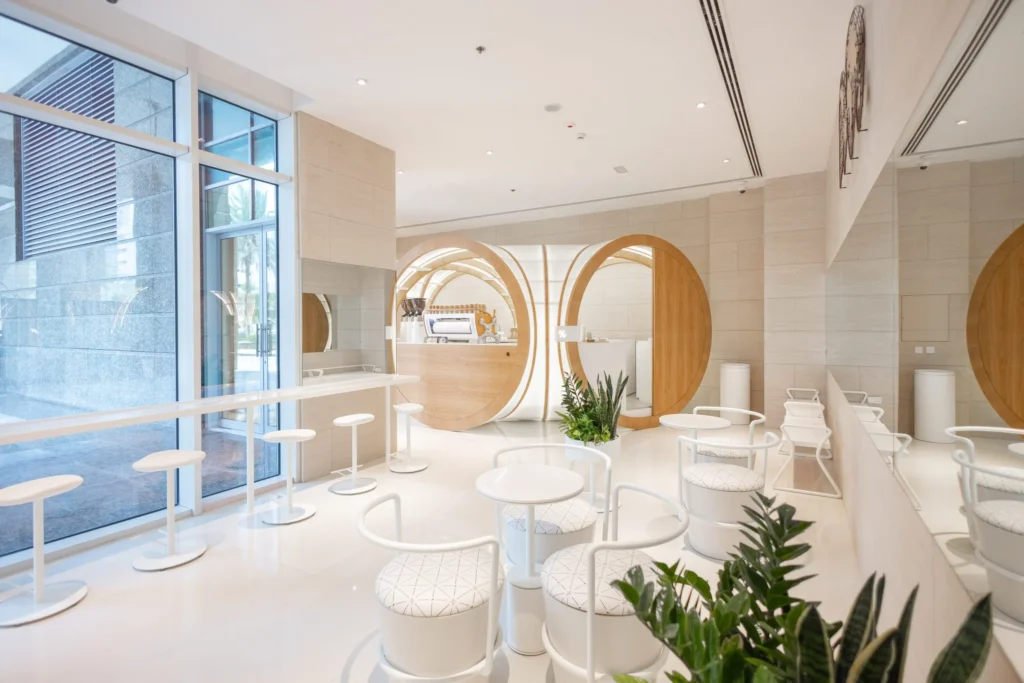 %Arabica Dubai minimalist cafe aesthetic