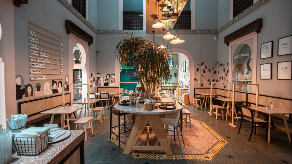 Boston Lane Dubai courtyard cafe aesthetic